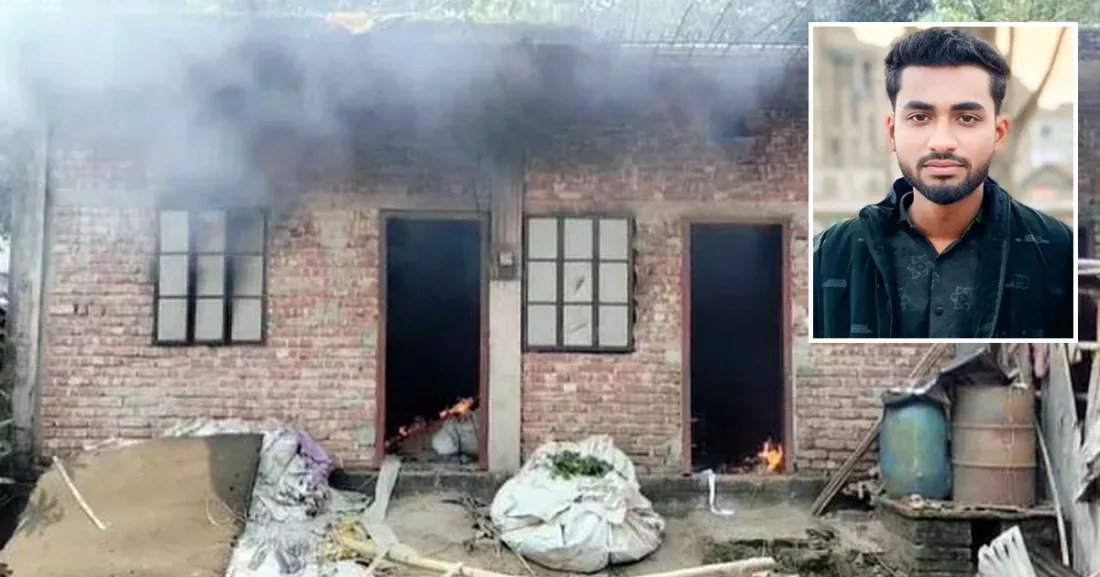 নরসিংদীতে প্রকাশ্যে ছুরিকাঘাতে যুবক খুন, হত্যাকারীর বাড়িতে অগ্নিসংযোগ