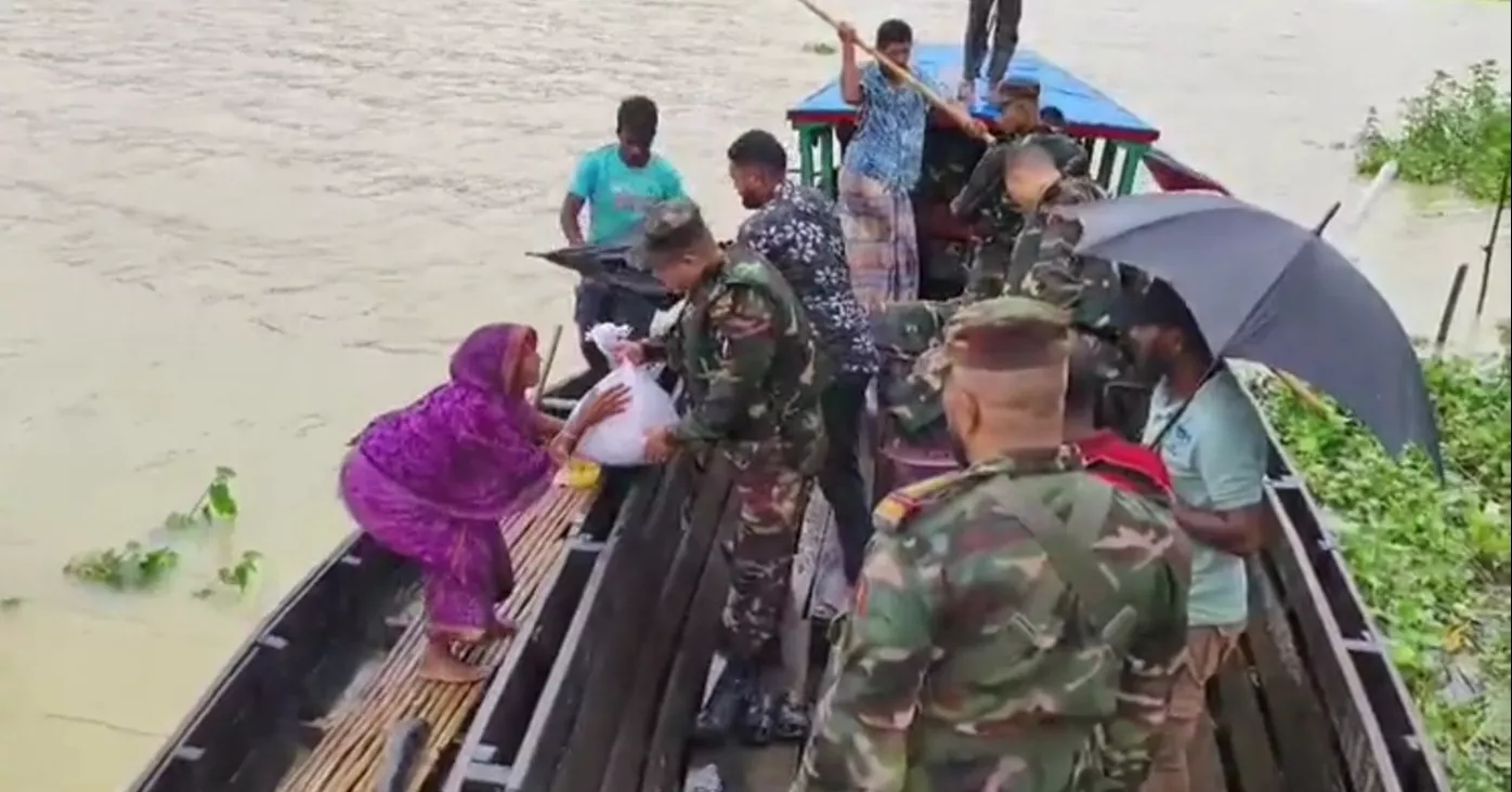 কাপ্তাই লেকের পানি বেড়ে খাগড়াছড়ির নিম্নাঞ্চল প্লাবিত