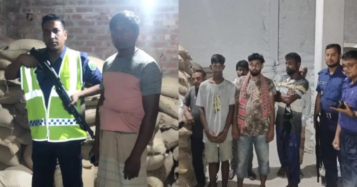 সিরাজগঞ্জে ১৬ টন সরকারি চালসহ গ্রেপ্তার ৮