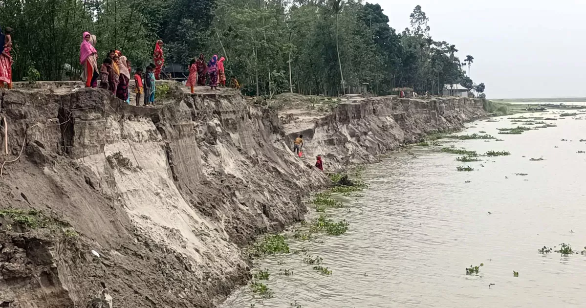 নদীভাঙন ও তলিয়ে যাওয়া ফসল নিয়ে দিশেহারা কুড়িগ্রামবাসী