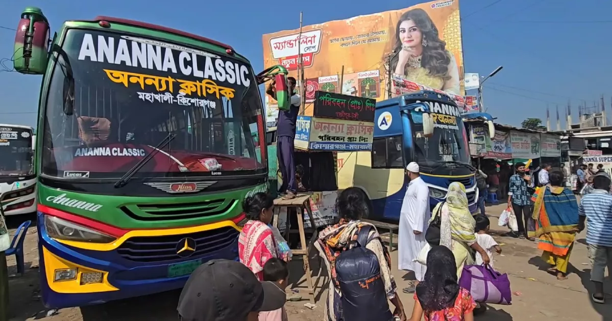 মালিকপক্ষের দ্বন্দ্বে কিশোরগঞ্জ-মহাখালী রুটে বাস চলাচল বন্ধ