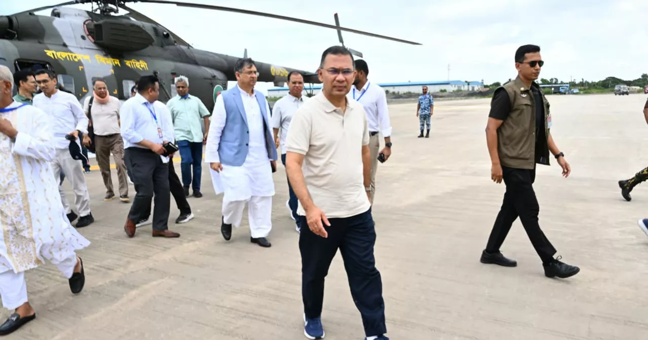 গভীর সমুদ্রবন্দর পরিদর্শনে মাতারবাড়িতে প্রধানমন্ত্রী