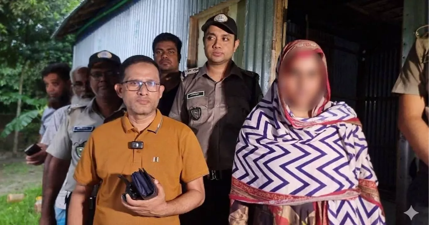 মাটির নিচে গাঁজার ভাণ্ডার, চাঁদপুরে নারী মাদক কারবারি আটক
