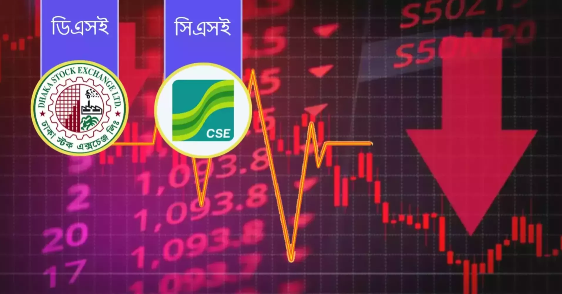 শেষ কার্যদিবসে ঢাকা-চট্টগ্রামের পুঁজিবাজারে লেনদেন চলছে পতনে