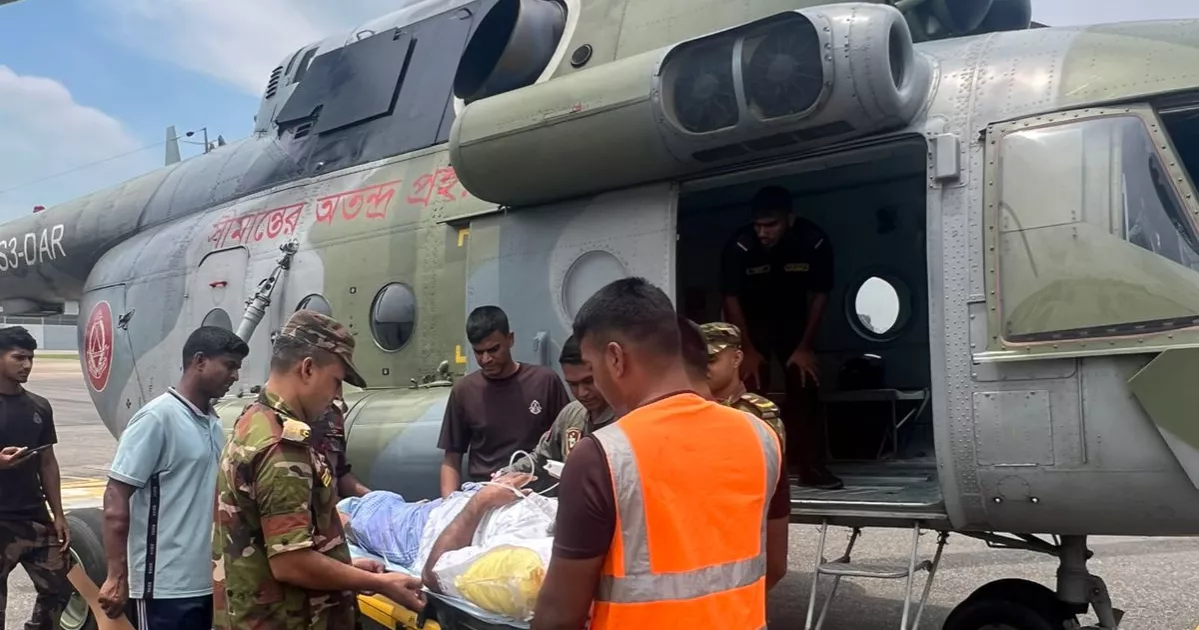 হাতির আক্রমণে আহত তিনজনকে হেলিকপ্টারে ঢাকায় আনা হয়েছে