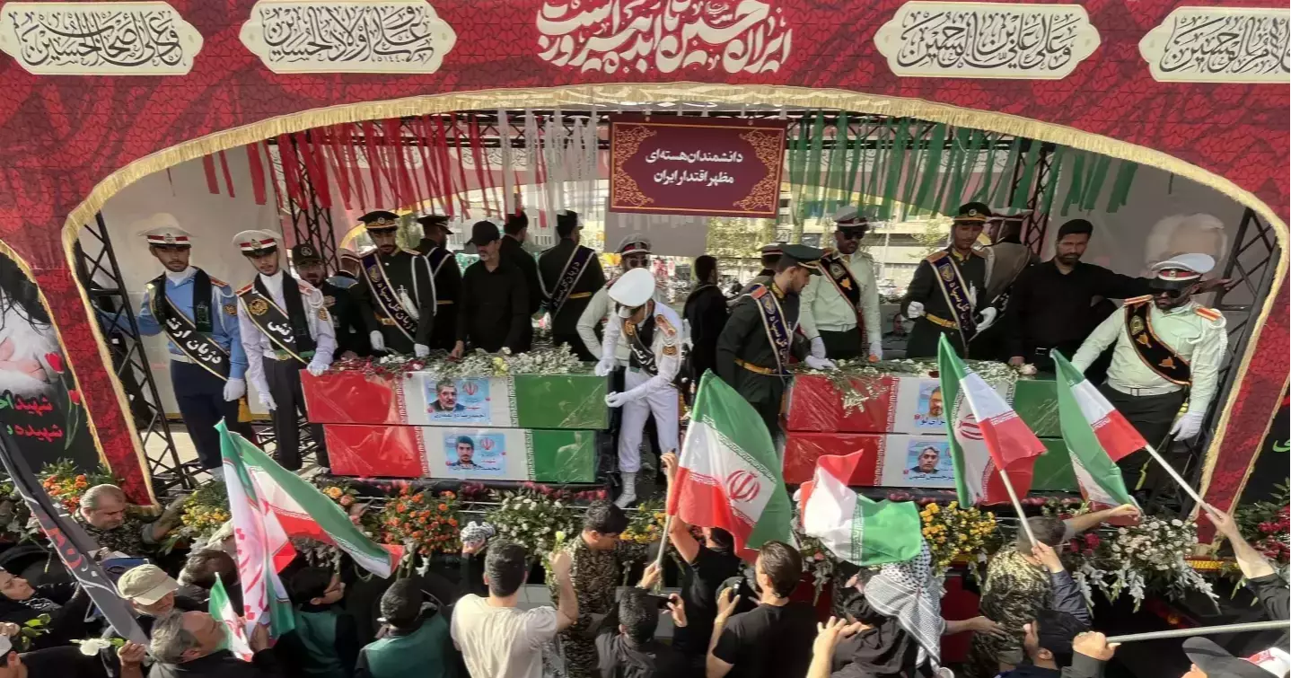 ইরানে ইসরায়েলি হামলায় নিহতদের রাষ্ট্রীয় শেষকৃত্যানুষ্ঠান শুরু