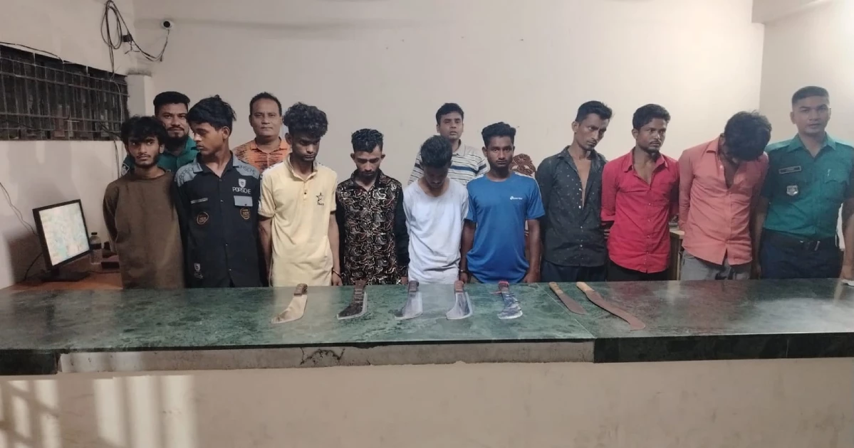 'লও ঠেলা' কিশোর গ্যাংয়ের ৯ সদস্য গ্রেপ্তার