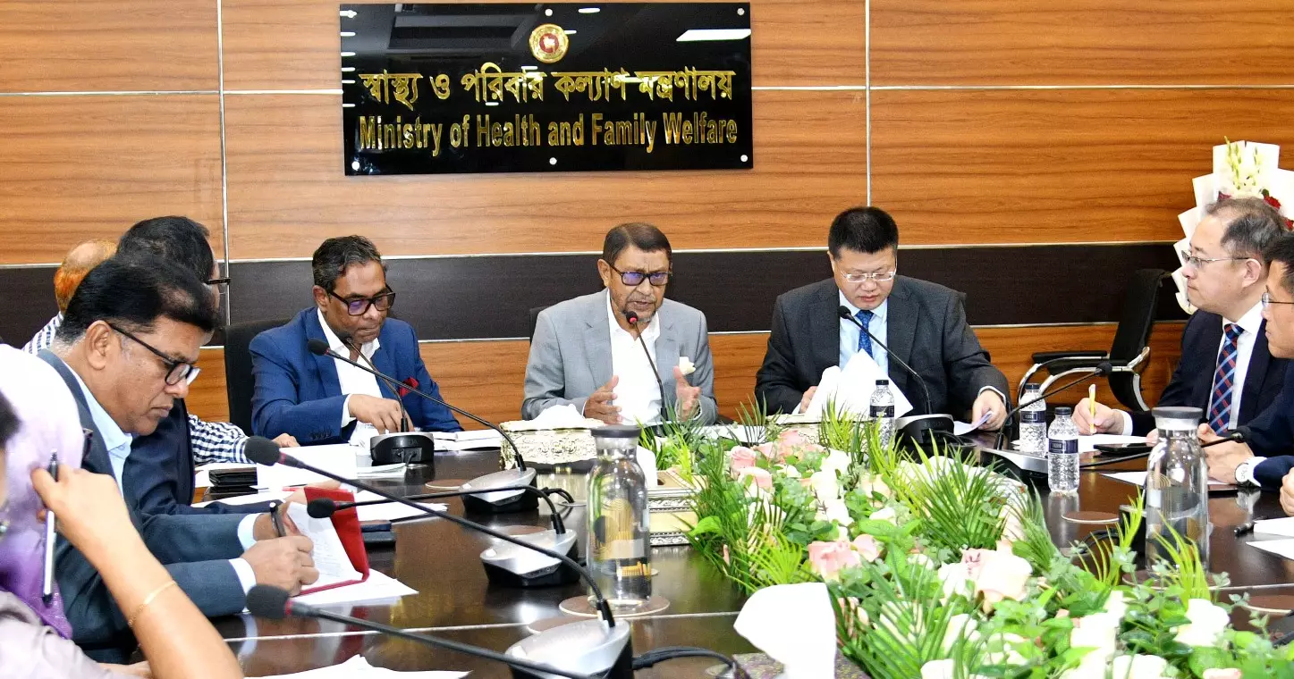 স্বাস্থ্যখাতে চীনের সহযোগিতা বাড়ানোর আহ্বান স্বাস্থ্যমন্ত্রীর