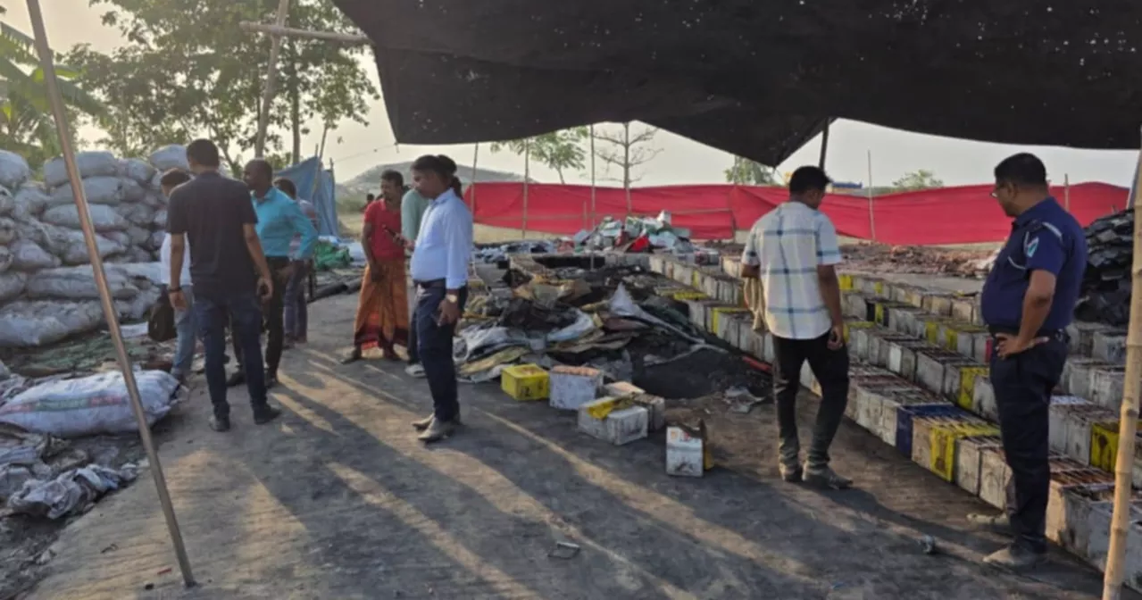 পদ্মাপাড়ে অবৈধ ব্যাটারি রিসাইকেলিং কারখানাকে লাখ টাকা জরিমানা