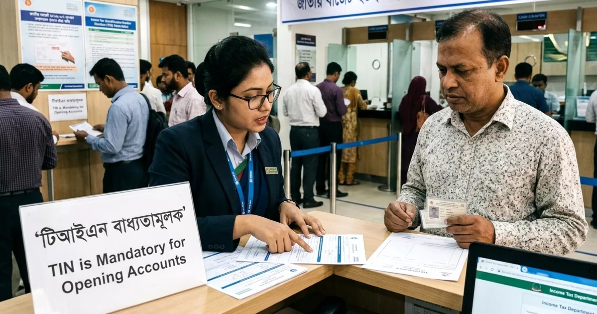 ব্যাংক হিসাব খুলতে বাধ্যতামূলক হচ্ছে টিআইএন