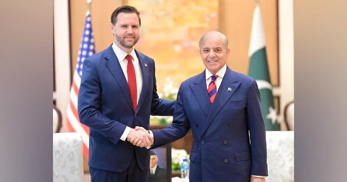 জেডি ভ্যান্সের সঙ্গে শাহবাজ শরিফের সাক্ষাৎ