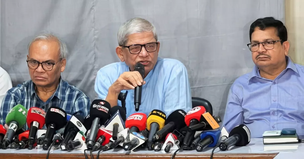 বিএনপির কর্মকাণ্ডের ওপর ধূম্রজাল সৃষ্টির প্রচেষ্টা চলছে: মির্জা ফখরুল