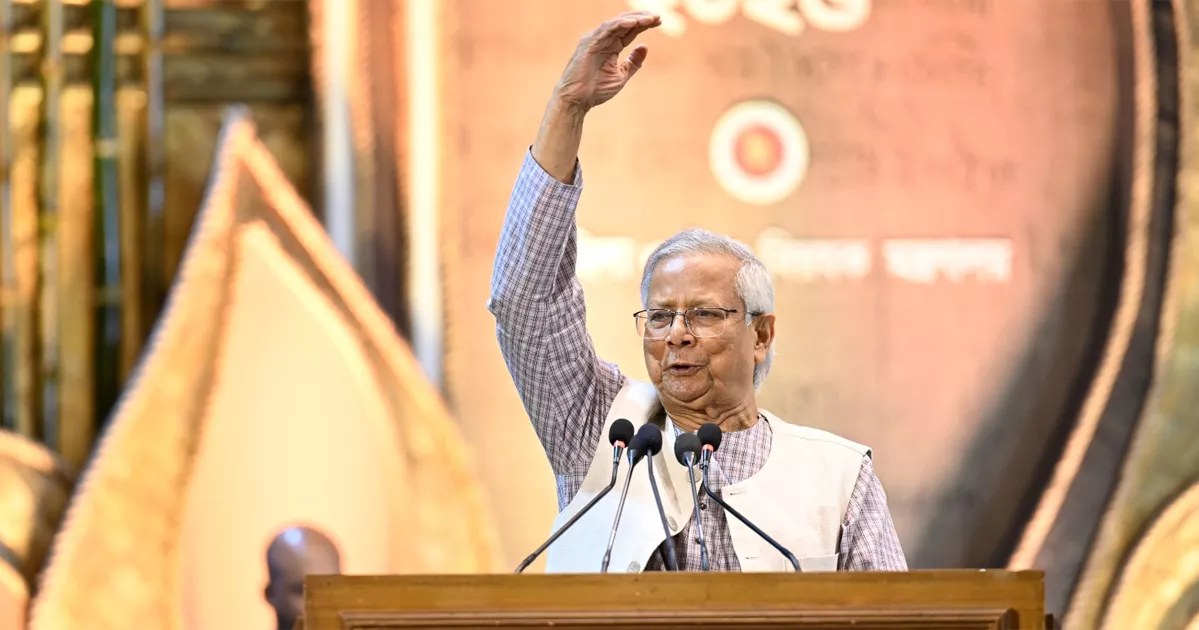 নারীদের সামনে রেখেই নতুন বাংলাদেশ গড়ে উঠুক: প্রধান উপদেষ্টা