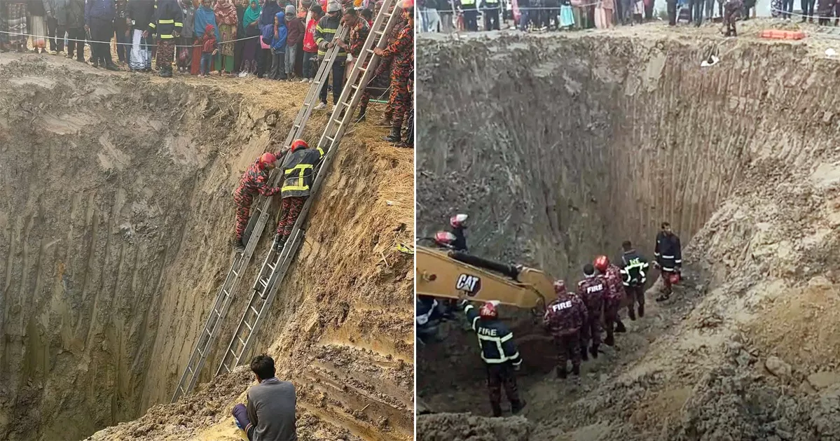 ৪২ ফুটেও খোঁজ মেলেনি, সাজিদকে উদ্ধারে যতটুকু দরকার খুঁড়বে ফায়ার সার্ভিস