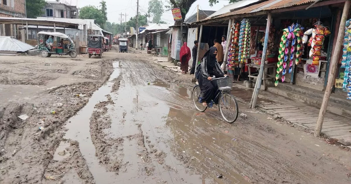 ফুলবাড়ীতে সংস্কার হচ্ছে না সড়ক, ভোগান্তিতে মানুষ