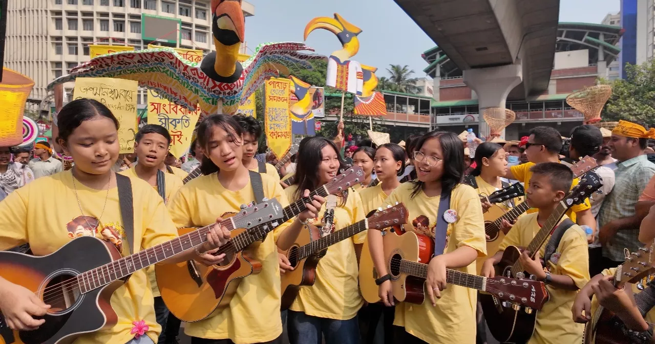বর্ণাঢ্য আয়োজনে পহেলা বৈশাখ উদযাপন বাংলাদেশ শিল্পকলা একাডেমির