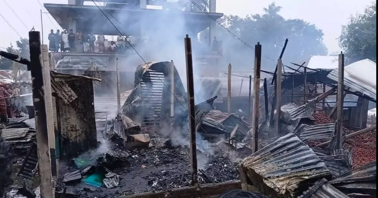 Seven shops gutted in Sirajganj fire