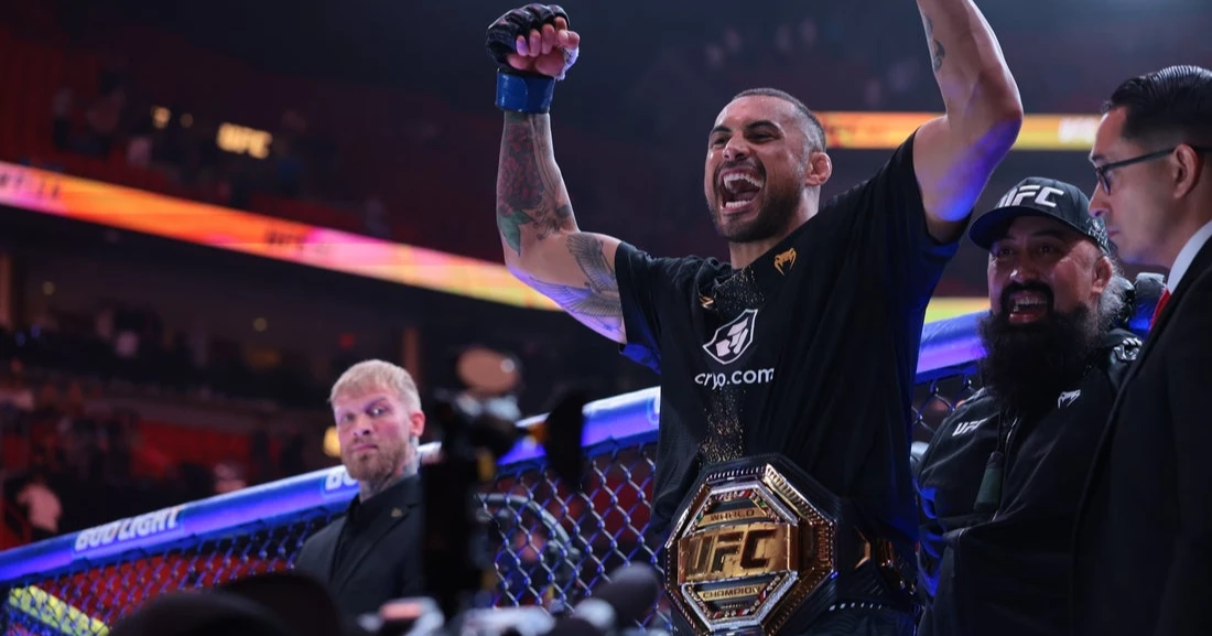 Ulberg wins UFC light heavyweight title as Trump attends UFC 327