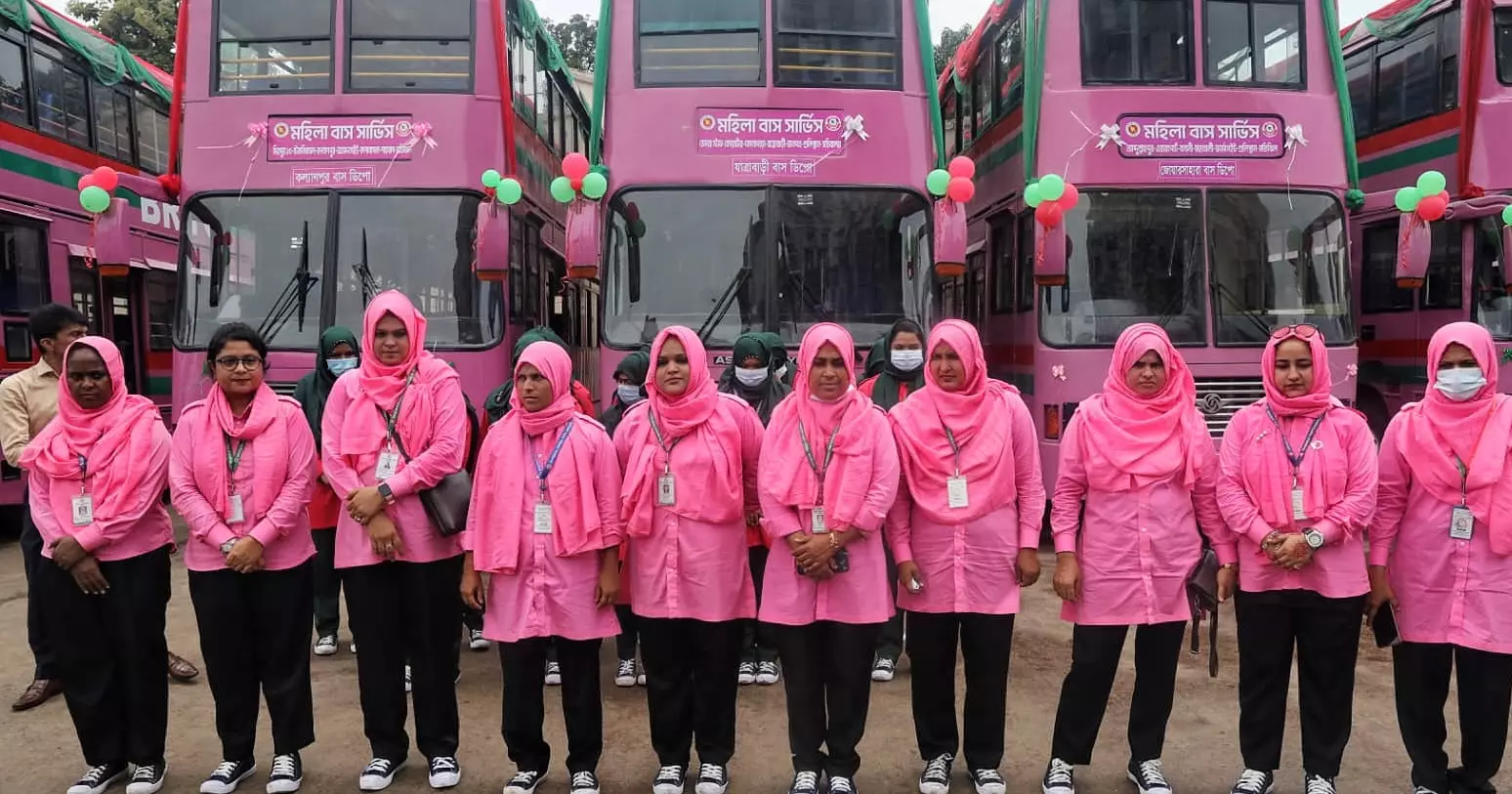 Women-only ‘Pink Bus’ service launched in Dhaka