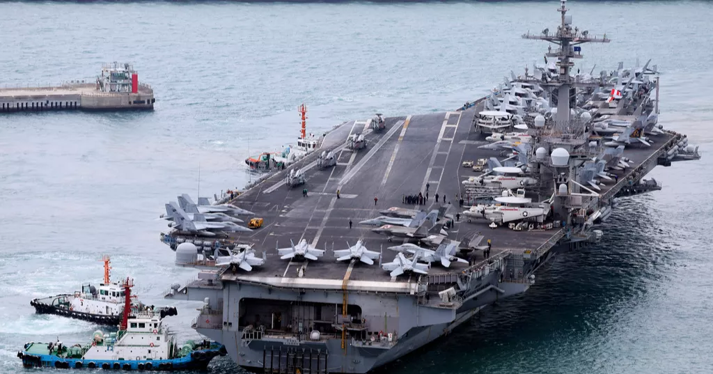 US aircraft carrier in South Korea as North Korea test-fire missiles