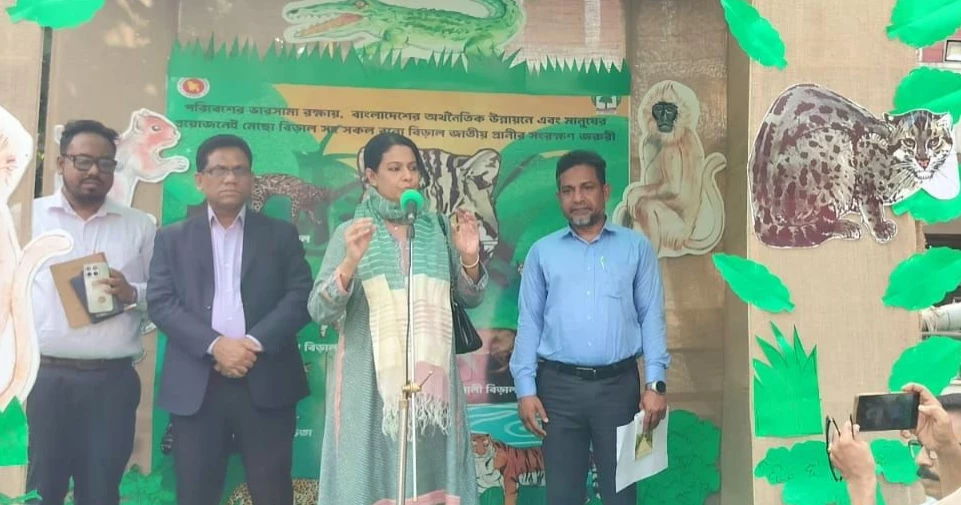 Adviser Rizwana inaugurates wildlife awareness van for conservation in Jashore