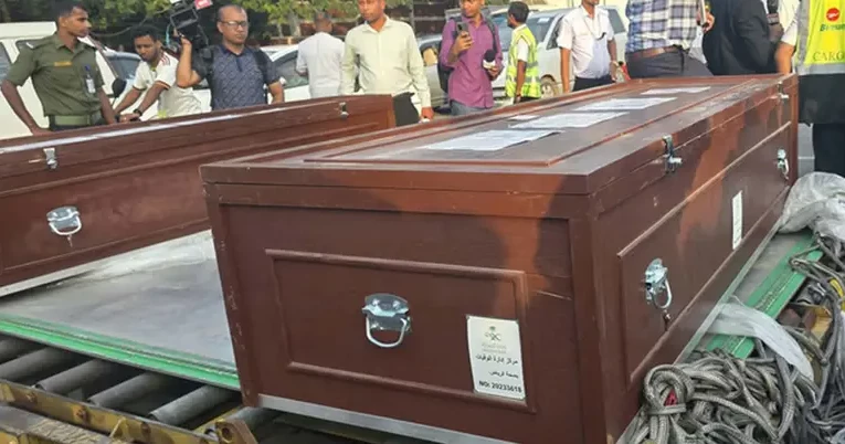 Bodies of seven Naogaon workers killed in Saudi factory fire return home