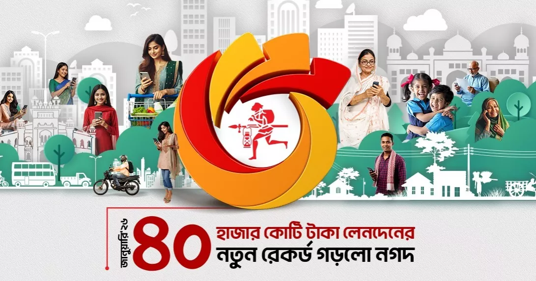 Nagad hits record Tk 40,000 crore in monthly transactions