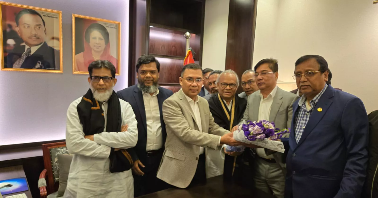 Tarique Rahman visits BNP headquarters after 19 years