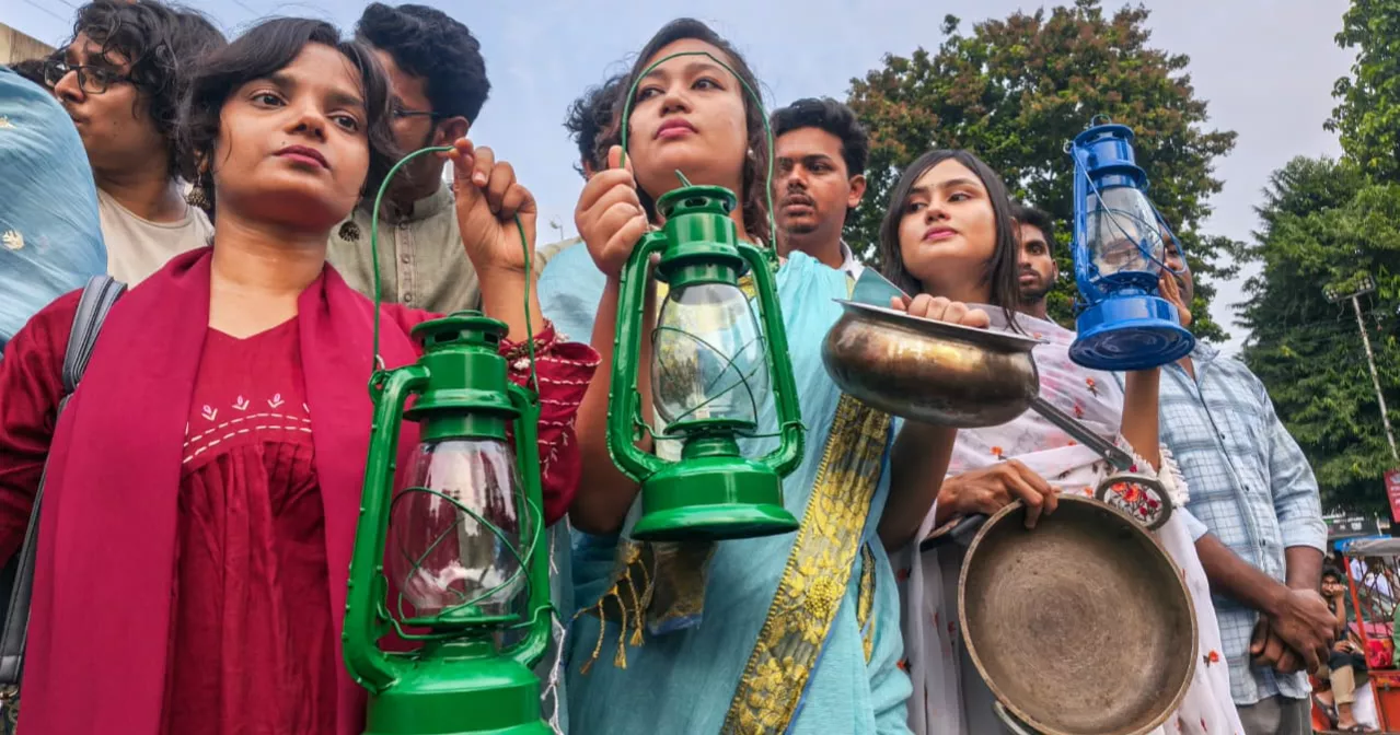 Chhatra Shakti protests against commodity price hike, gas-electricity crisis
