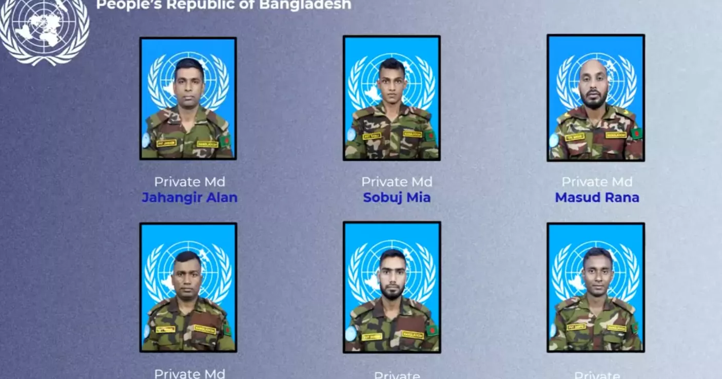 6 Bangladeshi peacekeepers posthumously awarded UN Dag Hammarskjöld Medal