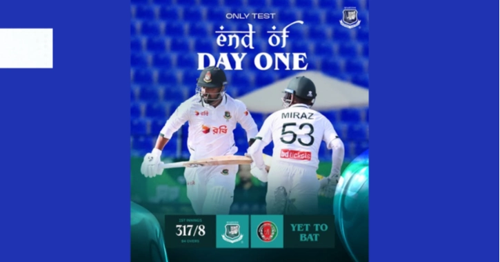 Bangladesh recover from batting collapse to cross 300 against Afghanistan