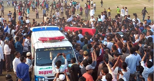 Body of BNP Vice-Chairman Abdullah Al Noman arrives in Chattogram
