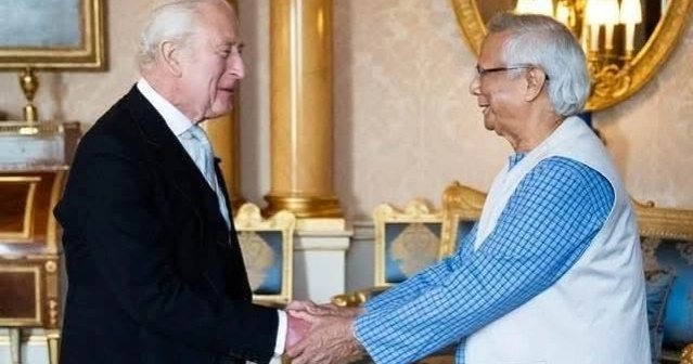 Prof Yunus meets King Charles before receiving Harmony Award