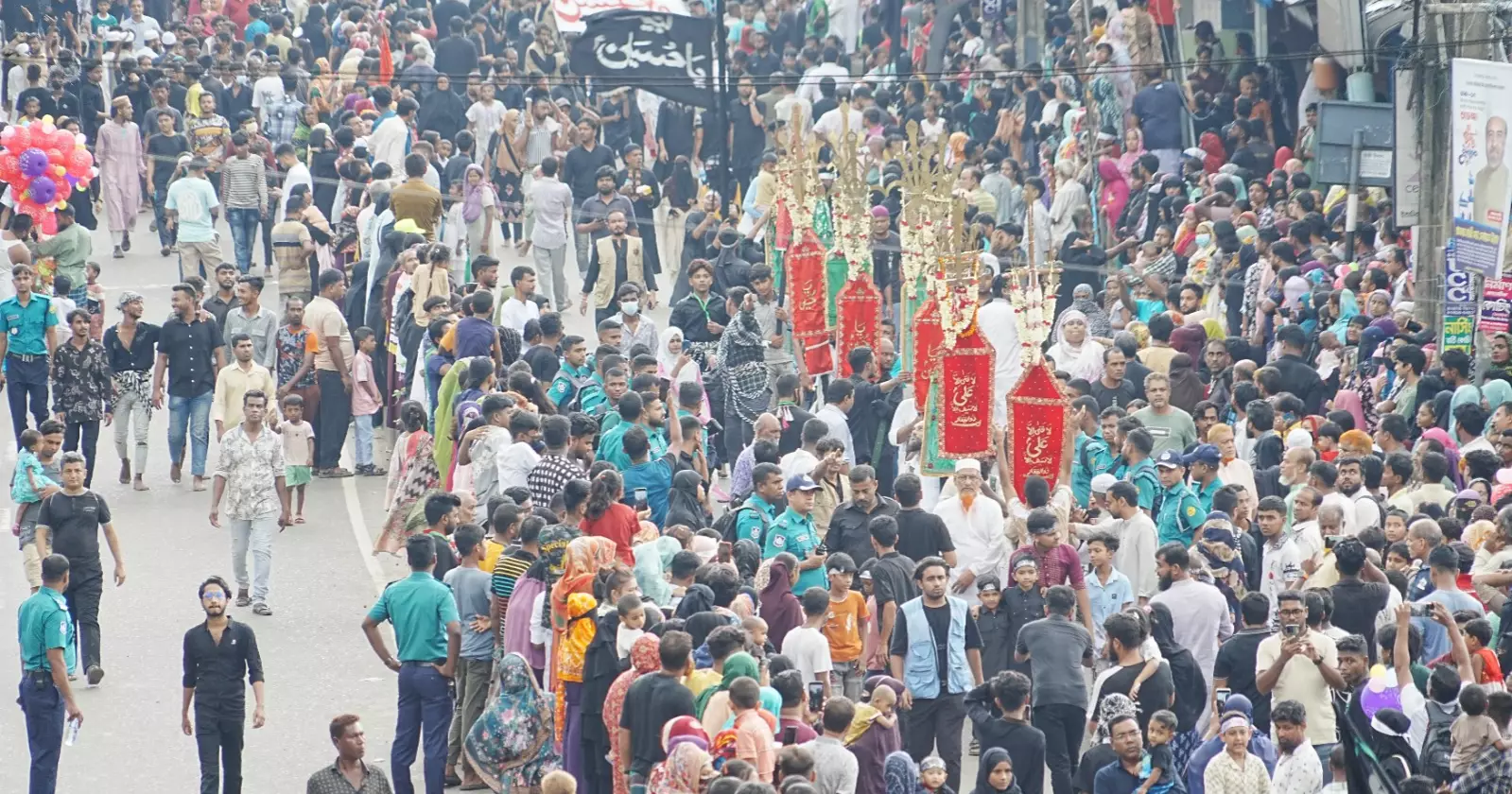 Tazia procession held peacefully amid  tight security