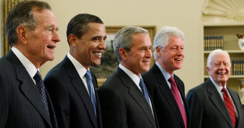 Trump unmentioned but not ignored as ex-presidents revisit White House history