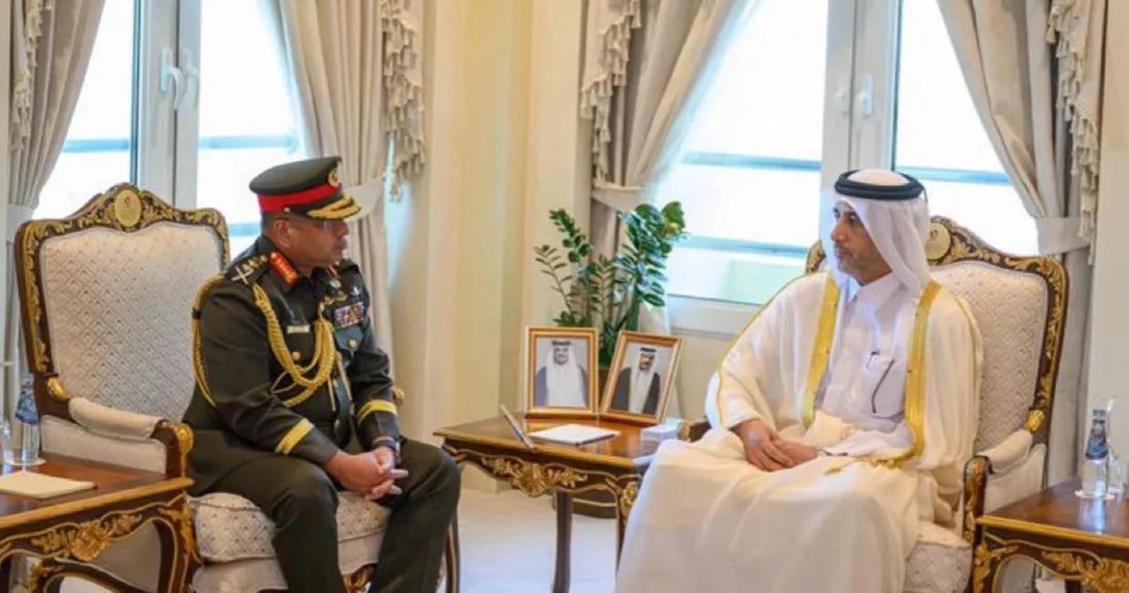 Army chief returns home after official visit to Qatar