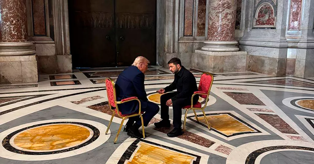 Ukrainian troops leave Kursk as Zelenskyy meets Trump at Vatican