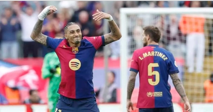 Raphinha’s last-gasp penalty seals dramatic win for Barcelona