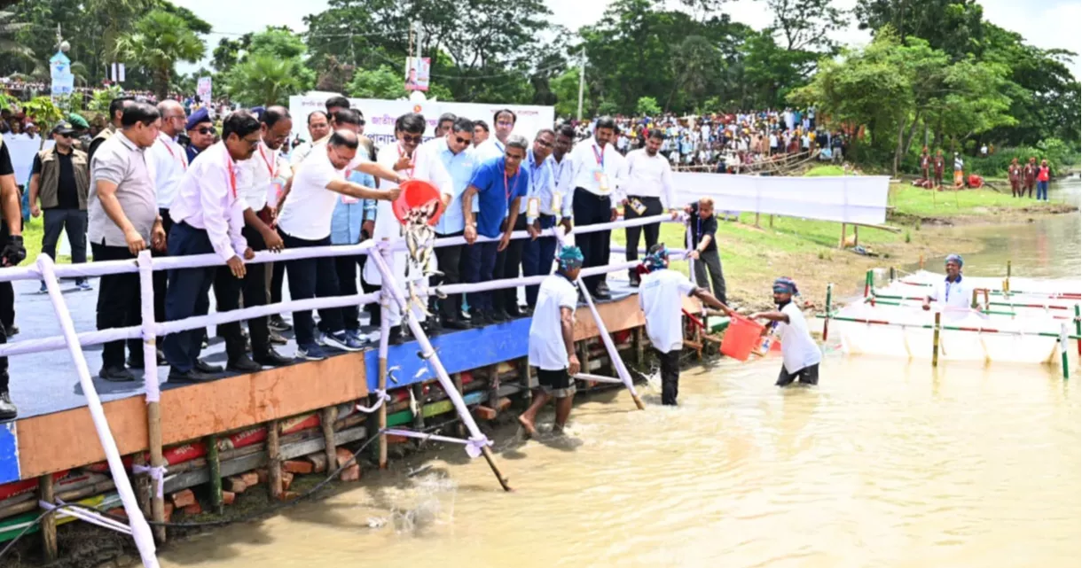 PM releases fish fry into Brahmaputra in Kishoreganj