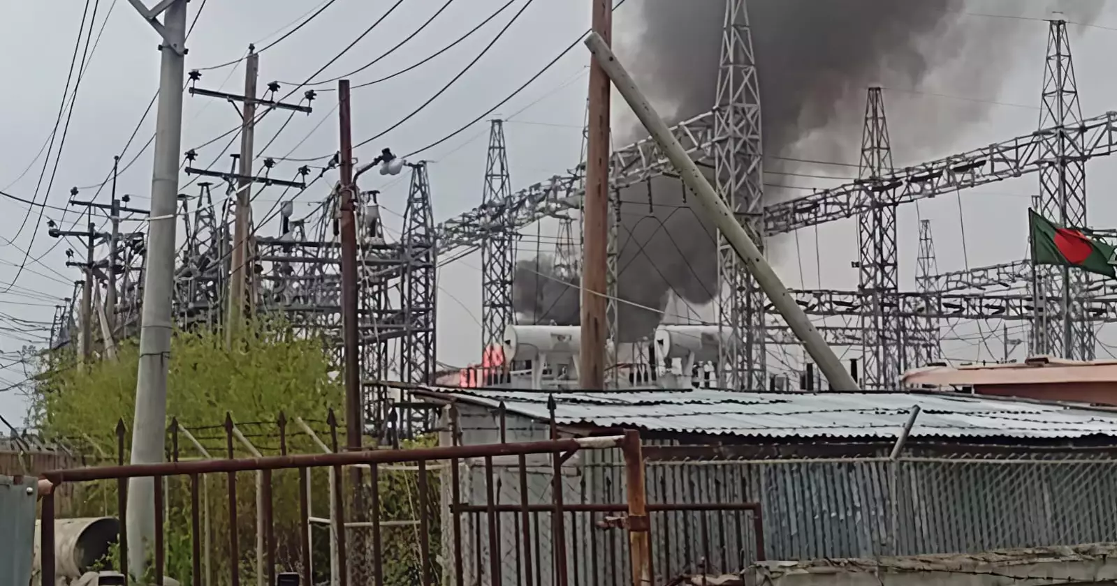 Electricity supply disrupted in Satkhira as power grid line catches fire