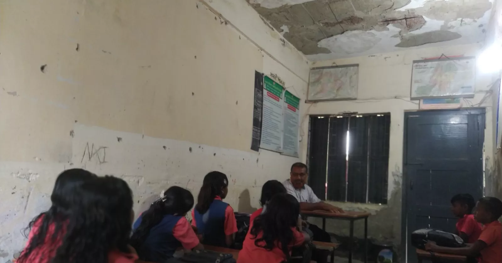 Clouds cast a shadow over learning at a primary school in Jhenaidah