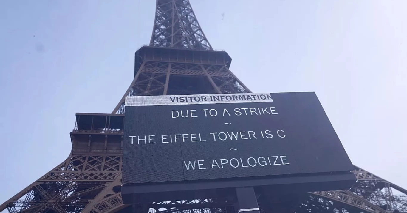 Eiffel Tower closed as nationwide strikes hit France over austerity measures