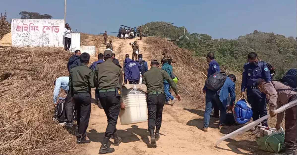 20 remote polling centres in Rangamati to receive election materials by helicopters