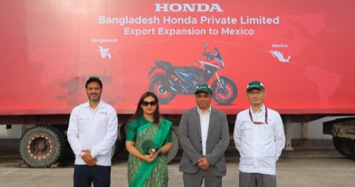 Bangladesh Honda exports NX200 motorcycles to Mexico