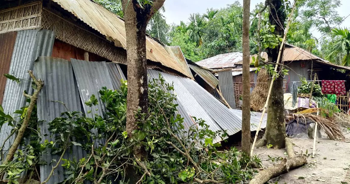 Nor'wester lashes Lalmonirhat; houses, crops damaged
