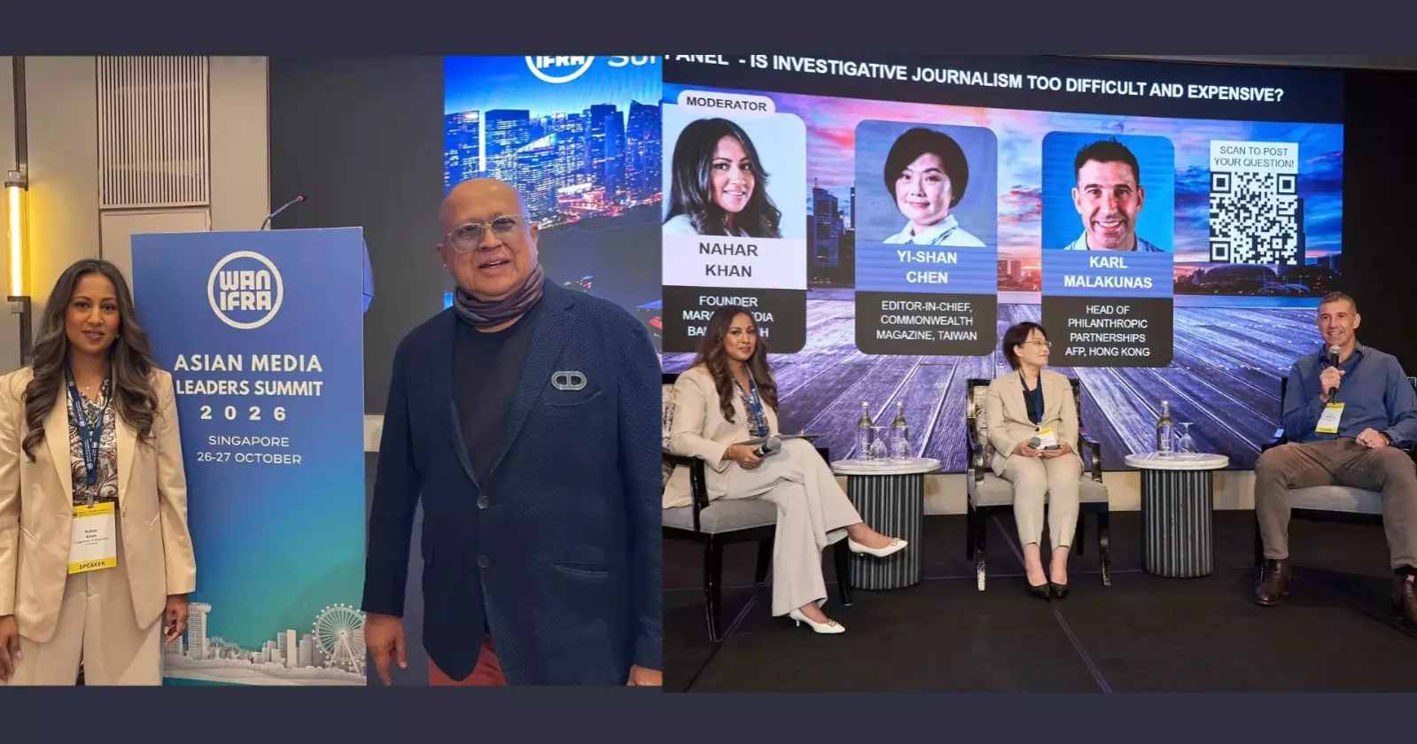 UNB Editor-in-Chief, Executive Editor attend Asian Media Leaders’ Summit in Singapore