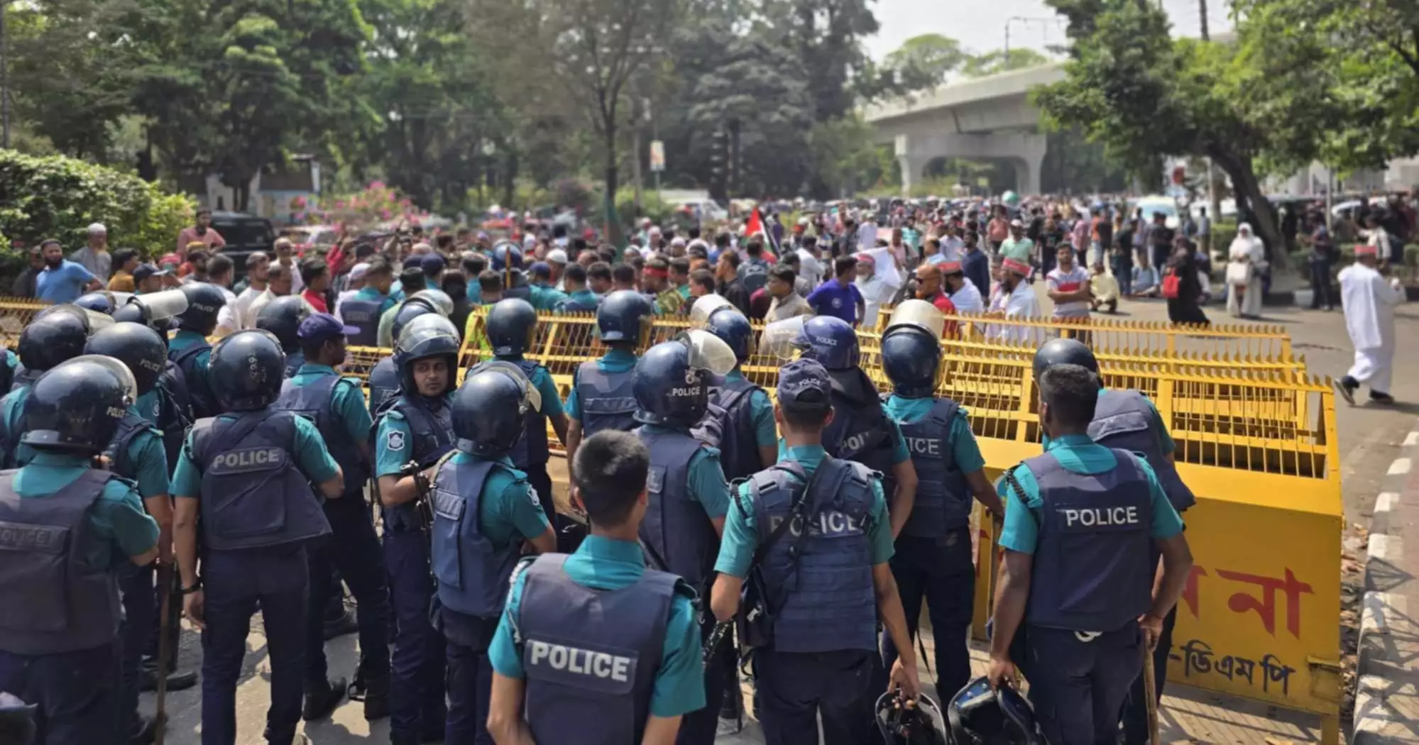 Police use water cannons to disperse ex-BDR members