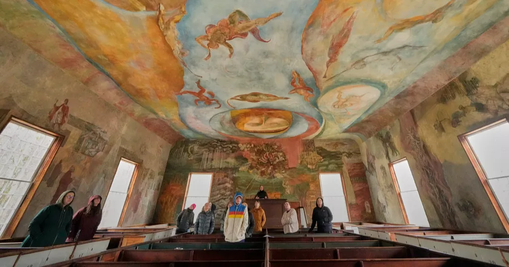 Maine's hidden 'Sistine Chapel' inspires artists with 70-year-old frescoes