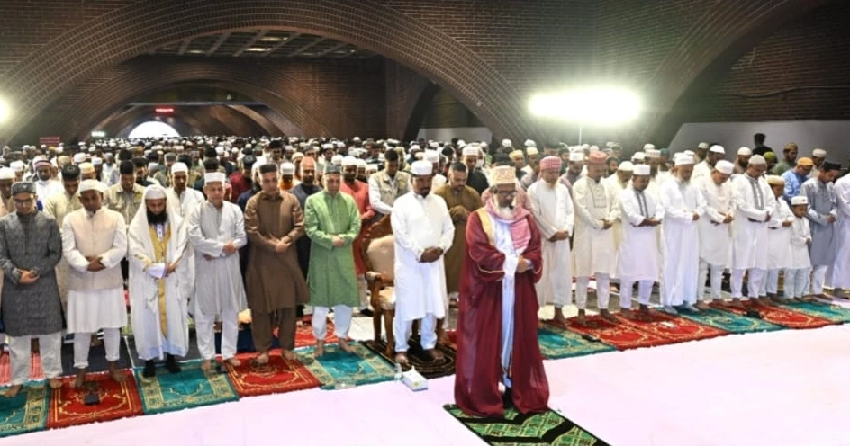 Eid prayers offered at Jatiya Sangsad South Plaza
