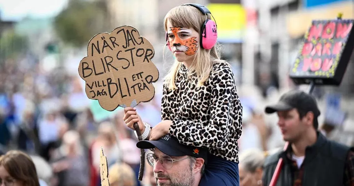 Thousands march in Stockholm for stronger climate action ahead of election
